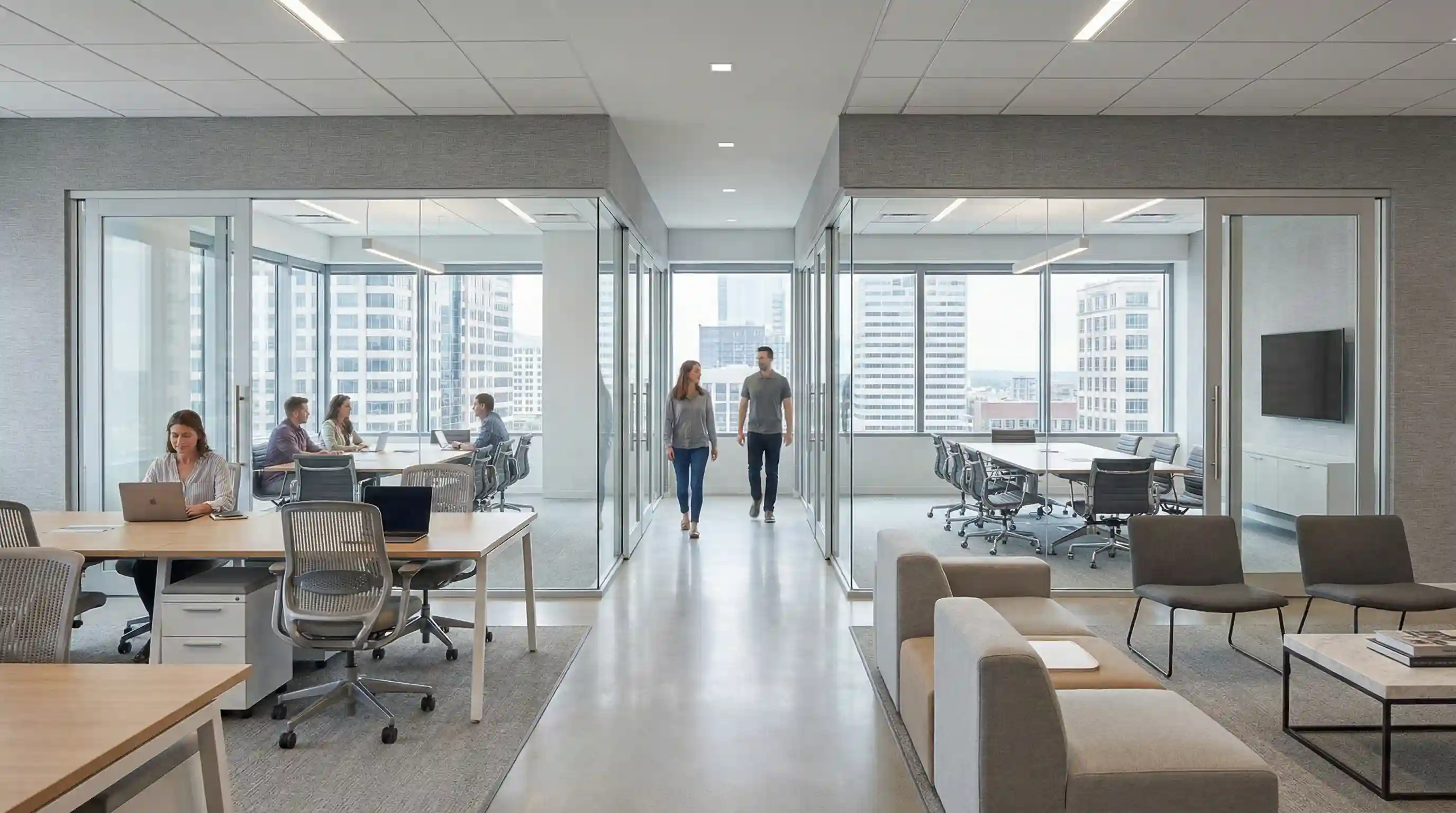 Elite Wallpaper Installers — commercial wallpaper installation in a Denver office